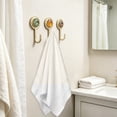 thumbnail image 2 of Clearance Under $0.84! 1PC No-Drill Adhesive Hook, Diamond Wall Hanger for Bathroom & Kitchen, Plastic, for Hanging Towels & Accessories, (9cm, Clear), 2 of 5