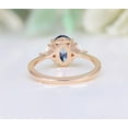 thumbnail image 3 of 925 Silver 14K Rose Gold Plated Alexandrite Engagement Ring Oval Gemstone Ring For Her Dainty Ring Gift For Wedding Anniversary Promise Ring, 3 of 3