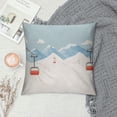 thumbnail image 2 of Nawypu  Throw Pillow Covers Blue Cable Red Ski Lift Gondolas Moving in Snow Mountains Car Cushion Covers Home Decorative Throw Pillowcases for Patio Sofa Couch, 2 of 5