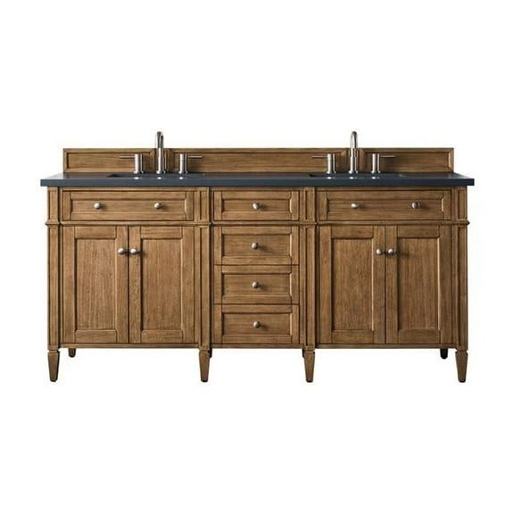 James Martin Vanities 650-V72-3Csp Brittany 72" Double Basin Poplar Wood Vanity Set -