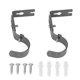 thumbnail image 1 of Juego de 2 soportes ajustables para colgar cortinas en el hogar, universales, plateados, 1 of 8