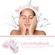 thumbnail image 5 of 2 diademas de maquillaje, diademas para la ducha, diademas faciales con diseño de unicornio, diademas de spa para mujer, 5 of 8