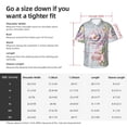 thumbnail image 6 of Lsque Vintage Rose pattern Hawaiian Shirt for Men, Unisex Summer Beach Casual Short Sleeve Button Down Shirts-Large, 6 of 9