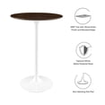 thumbnail image 5 of Modway Lippa 28" Round Wood Grain Bar Table in White Cherry Walnut, 5 of 7