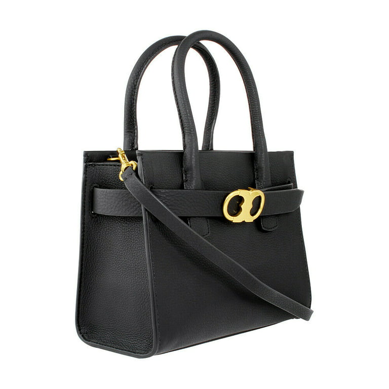 Tory Burch Gemini Link Leather Small Tote - Black