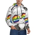 thumbnail image 2 of Lsque Panda with Sun glasses Pattern Casual Men's Hoodie,Hooded Sweatshirt with Kangaroo Pocket,Pullover Hoodie-X-Large, 2 of 7