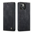 thumbnail image 2 of CaseMe Leather for iPhone 15 Case, Flip Wallet Leather Case with Card Holder Magnetic Closure Shockproof Kickstand Protective Phone Cases Cover for iPhone 15,Black,For iPhone 15, 2 of 12
