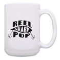 thumbnail image 1 of ThisWear Fathers Day Mug for Pop Reel Sharp Pop Fishing Lure Pun Ceramic 15oz Coffee Mug Pop, 1 of 4