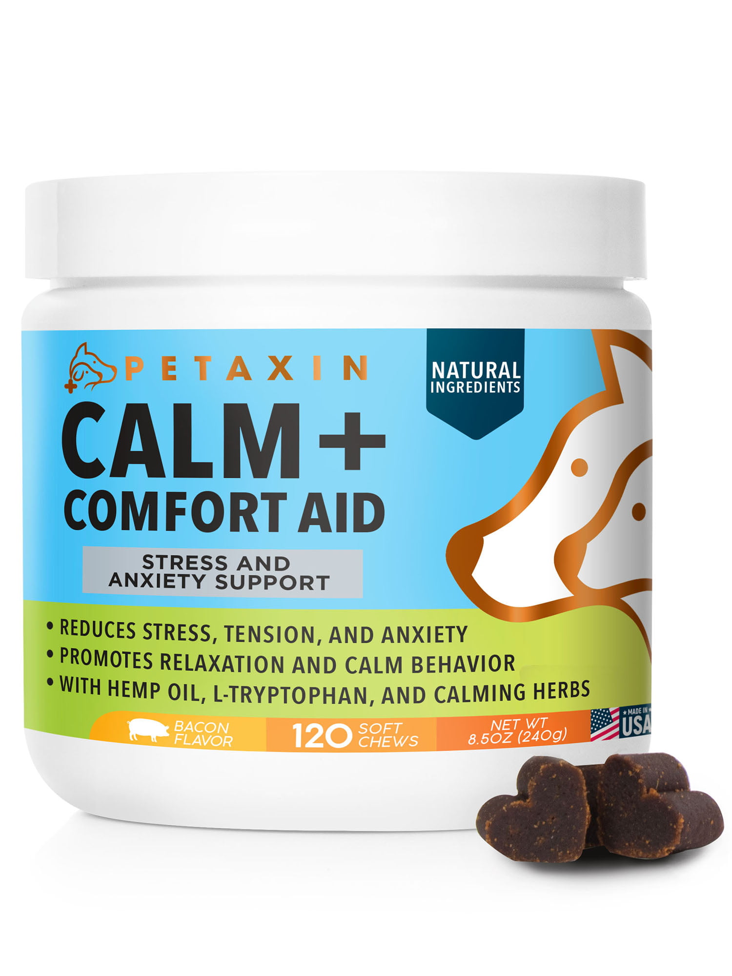 Calming Treats for Dogs Anxiety and Stress Relief Supports Calm