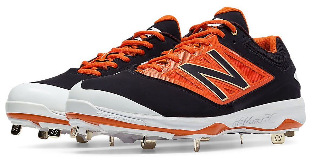 L4040v3 Low Metal Baseball Cleats Black 