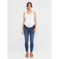 thumbnail image 3 of Leased Women's Motherhood Maternity Side-Panel Skinny Maternity Jeans Blue Size Large, 3 of 3