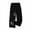 Black, variant on Utoimkio Women's Floral Embroidered Pants,Elastic Waist Wide Leg Trousers with Pockets