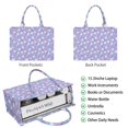 thumbnail image 2 of Large Capacity Tote Bag,Blue Butterfly Flower Pattern Handbag Fashion Luxury Tote Bag,15.7"x13"x 5.1" Inches,Laptop Compatible, 2 of 6