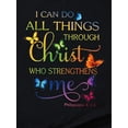 thumbnail image 4 of Women's Fashion Short Sleeve T-Shirt, With Colorful Gradient Butterfly & Inspirational Quote Print, Casual Round Neck Top, 4 of 6