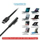 thumbnail image 5 of Cable de carga USB-C trenzado de nailon ckepdyeh para portátiles de 6/5/4/3 pulgadas, 1,5 m, 45 W, 15 V, PD, cable de alimentación, 5 of 6
