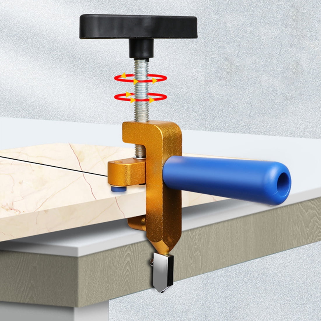 2 in 1 Glass and Tile Cutting Tool with Tungsten Steel Blades and Breaking Pliers – Manual Hand Cutter for Glass, Mirrors, Ceramic and Glazed Tiles – Ideal for DIY and Home Projects