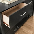 thumbnail image 5 of Mainstays Hillside 56.8" Wide 6-Drawer Dresser, Black Finish, 5 of 17