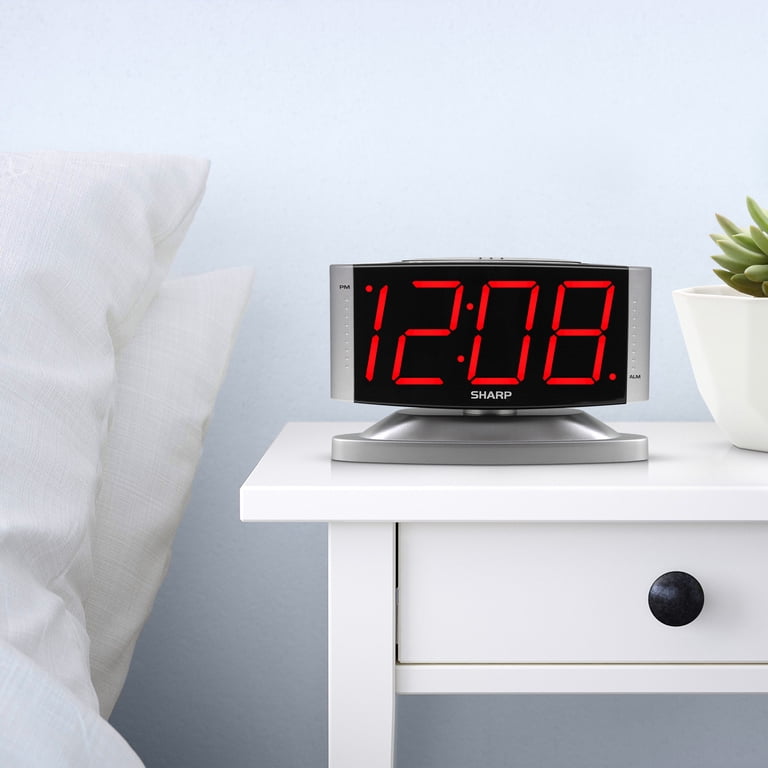 Sharp Digital Alarm Clock With Swivel Base, Red LED Display photo 6