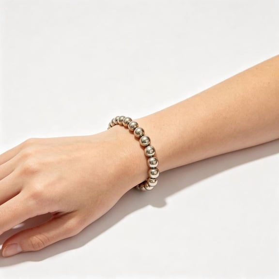 Natural Pyrite Stone Bracelet Handmade Elastic Stretch Beads For Men Women Unisex Wealth Attracting Meditation Yoga Jewelry Daily Casual