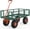 900 lbs. | Green + Orange, variant on Heavy Duty Steel Garden Cart, 900 LBS Capacity 3 in 1 Pullable Garden Wagon with 10" Wheels, for Gardening Soil, Tools, and Plant Transport