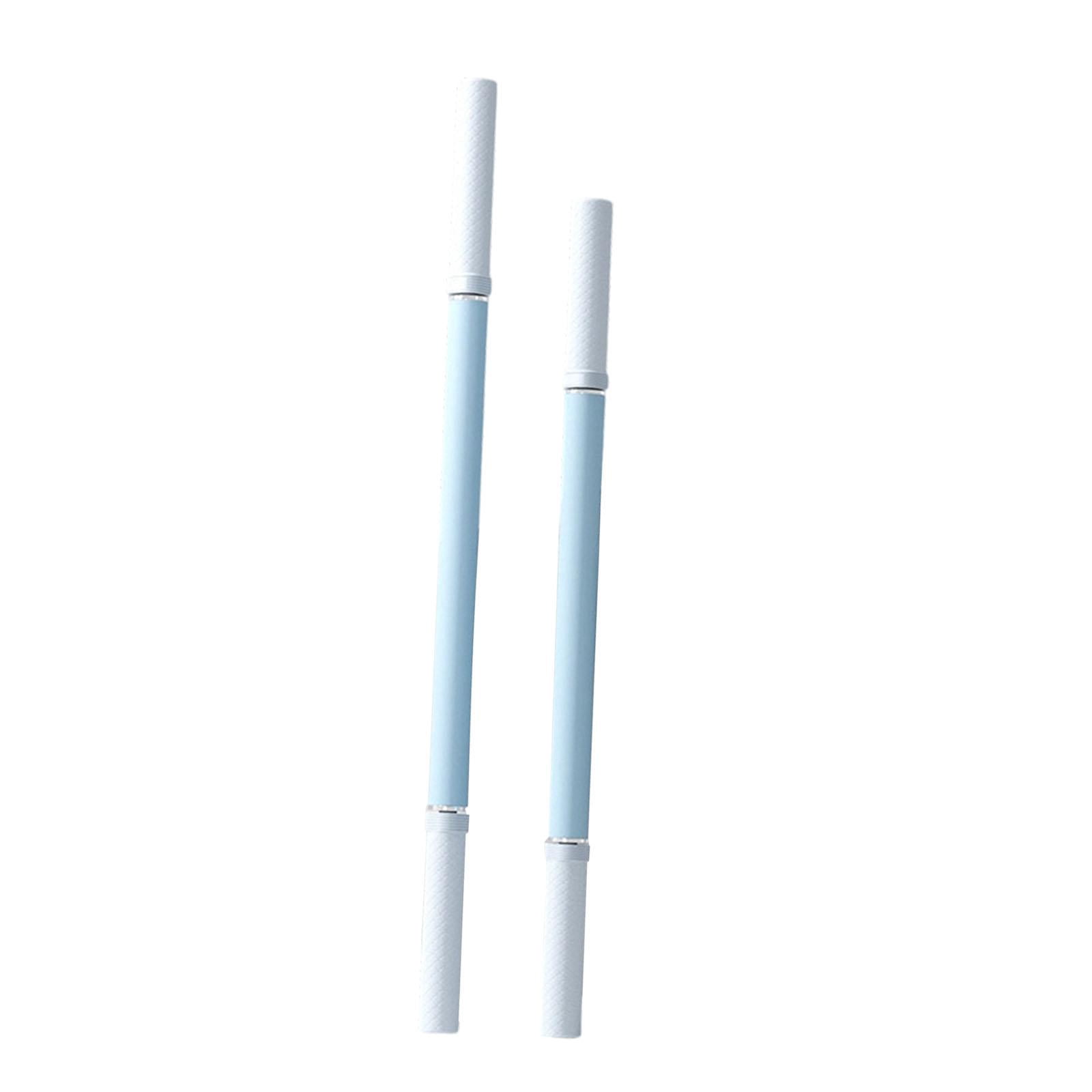 Baoblaze 2 Pieces Massage Roller Stick Comfortable Multipurpose Yoga Stretching Tool Body blue