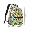 thumbnail image 2 of Rateoe Vegetables2 Pattern Durable Student Backpack Laptop Bag- Ergonomic Design, Waterproof Twill Fabric - Ideal for School, Travel, and Outdoor Activities, 2 of 6