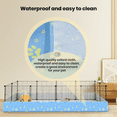 thumbnail image 4 of Guinea Pig Cage with Waterproof Liner, Indoor C&C Rabbit Bunny Small Animal Cage Playpen with Liner, Dog Puppy Playpen Chinchilla Hedgehog Cage （12 panel), 4 of 8