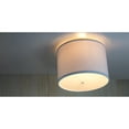 thumbnail image 3 of Moderne Flush Mount Conversion Kit 14"w White Fabric Drum Lampshade, 3 of 8