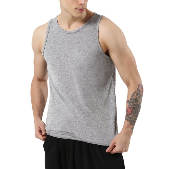 Ma Croix Men's Tri Blend Tank Top Soft Cotton Muscle Slim Fit T-Shirt S-2XL
