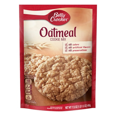 (12 Pack) Betty Crocker Baking Mix, Oatmeal Cookie Mix, 17.5 Oz (Best Oatmeal Cookies In The World)