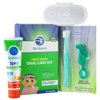 Brilliant Infant Oral Care Kit, Soft Chewing Toothbrush, Round Baby Brush, Tooth Gel, Green, 4+ Mos