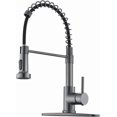 thumbnail image 3 of Federloaded extendable kitchen faucet, swivel hot and cold faucet, dual spout with escutcheon Chrome finish, 3 of 5
