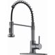 thumbnail image 3 of Federloaded extendable kitchen faucet, swivel hot and cold faucet, dual spout with escutcheon Chrome finish, 3 of 5
