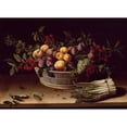 thumbnail image 2 of Louise Moillon 14x11 Gold Ornate Wood Frame and Double Matted Museum Art Print Titled - Still Life with a Basket of Fruit and a Bunch of Asparagus (1630), 2 of 4