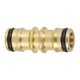 thumbnail image 5 of Scienceny Conectores de manguera de jardín, 2 uds., conector doble, adaptador de latón, convertidor rápido de grifo de agua Type3 Scienceny TO000122-00, 5 of 6