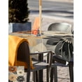thumbnail image 5 of nqOlkjepod Burnt Orange Grey Black Flower Outdoor Tablecloth with Umbrella Hole & Zipper, Spring Floral Botanical Square Table Cover 60x60 Inch, Dining Waterproof Table Cloth Protector for Patio, 5 of 7