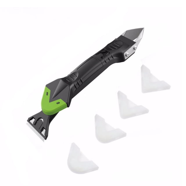 Speravity Raspador de calafateo 5 en 1, sellador de silicona, acabado de lechada, rascador de lechada, pala lisa, herramienta de mano para Artesanía