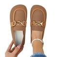 thumbnail image 6 of Yungyresw Womens Loafers Shoes Fashion Low Top Comfortable Slip on Flats Round Toe Business Office Work Casual Dress Shoes Brown 40, 6 of 9