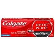 Colgate Optic White Whitening Toothpaste with Charcoal, Cool Mint, 4.2 oz Tube