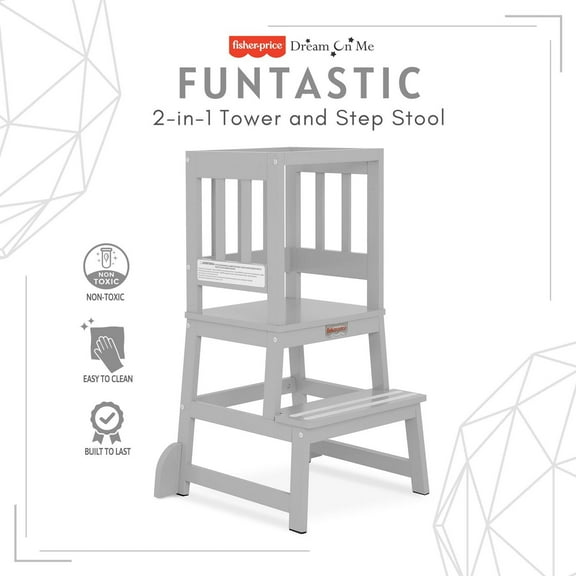 Fisher Price 2-en-1 Tour et tabouret Funtastic