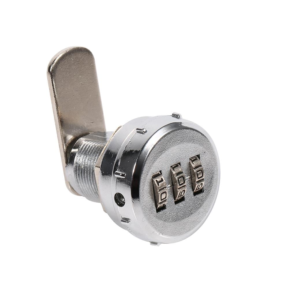 L=19mm Zinc Alloy Cam 3 Digit Combination Coded Mechanical Password Lock for Indoor Outdoor Security BTIHCEUOT Cabinetlock 