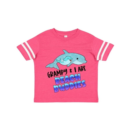 

Inktastic Grampy and I Are Beach Buddies Cute Dolphins Gift Toddler Boy or Toddler Girl T-Shirt
