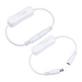 thumbnail image 1 of Unique Bargains DC 12V Inline Rocker Switch with 5.5x2.1mm DC Jack M to F Power Cable White 2pcs, 1 of 4