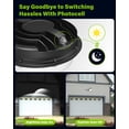 thumbnail image 2 of Luz LED de granero de 150 W, 21000 lm, luz de área de patio, iluminación exterior de atardecer a amanecer, con fotocélula, luz diurna de 5000 K, IP65, impermeable, luces LED de seguridad contra inunda, 2 of 7