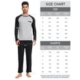 thumbnail image 2 of MoFiz Men's Bamboo Pajamas Set Long Sleeve Crew-Neck Top and Pants with Pockets Loungewear 2-Piece for Men, 2 of 7
