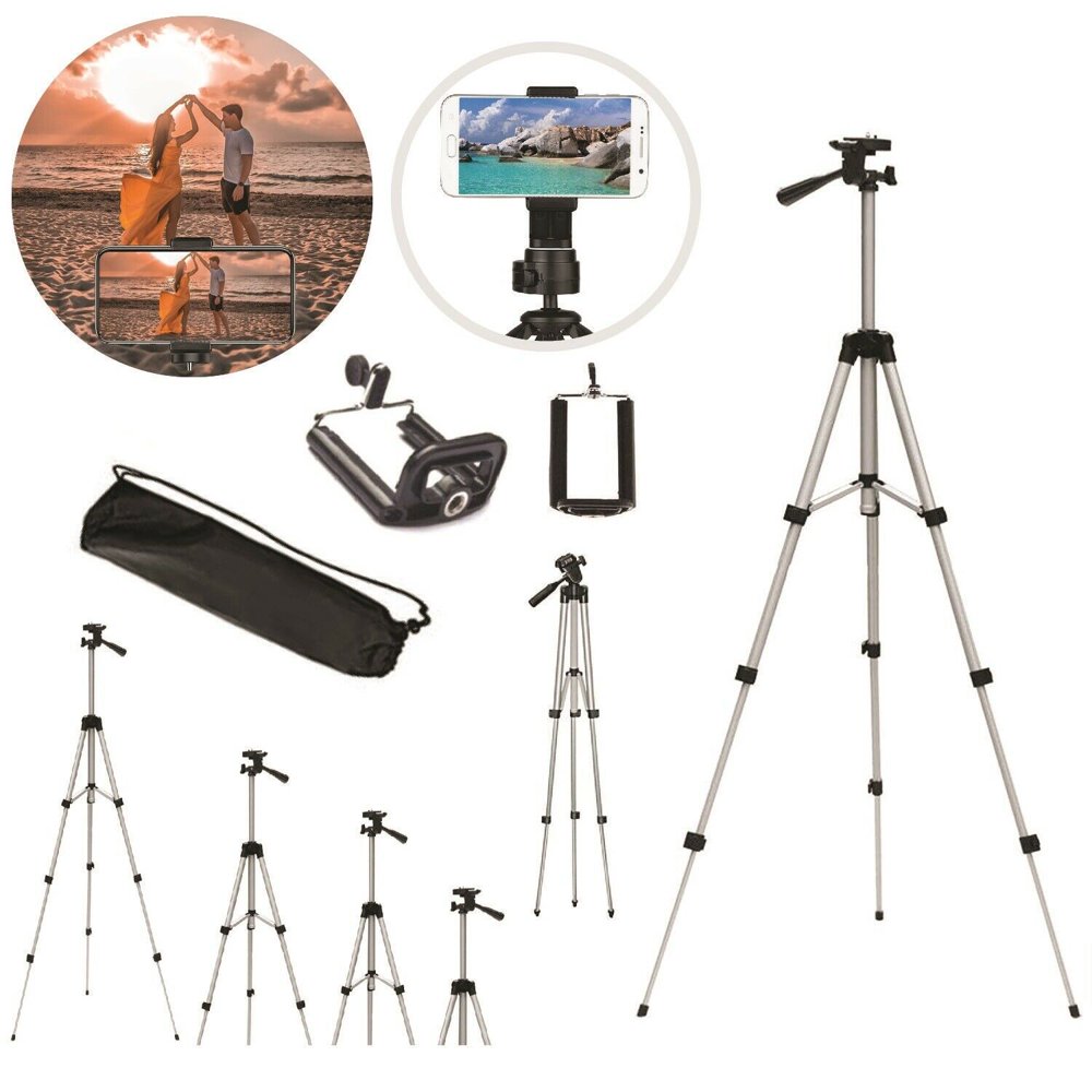 Professional Camera Tripod Stand Holder Mount for iPhone Samsung Cell Phone