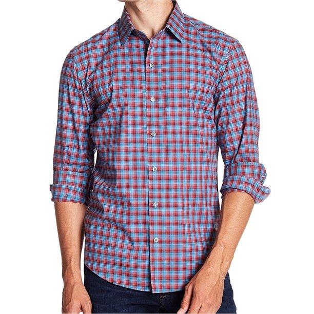 Zachary Prell Kalamaras - Camisa con botones para hombre, color morado, extragrande Zachary Prell Botones al frente