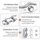 thumbnail image 3 of 15pcs M3 Wire Ropes Cable Clamp 2-post Cable Clamps Clips Durable Duplex Wire Rope Clips Clamps Heavy Duty Stainless Steel Duplex Bolt Cable Clamp For, 3 of 5