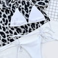 thumbnail image 6 of Ladies Solid Color Split Swimsuit Brazilian Comfortable for Fashion Strappy Swimsuit Beachwear Gather Bikini, 6 of 9