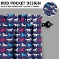 thumbnail image 5 of Kitchen Curtains 24 Inch Short - 3 Panel Set, Cute Horse Pony Print, Rod Pocket Window Curtain, 100% Polyester for Farmhouse, Retro Rural Kitchen, Easy Wash, 5 of 6